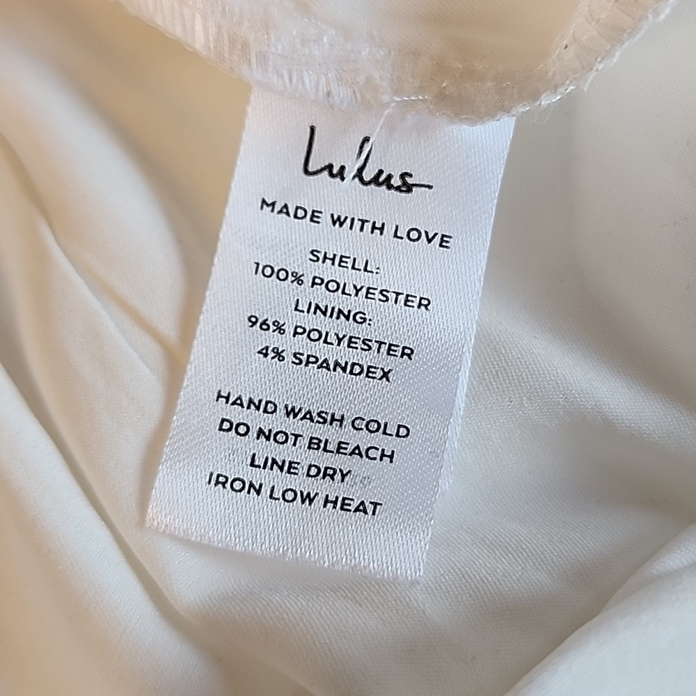 Lulus Ultimate Allure Ivory Satin Wide Leg Sleevless Plung V-Neck Jumpsuit - Picture 16 of 16